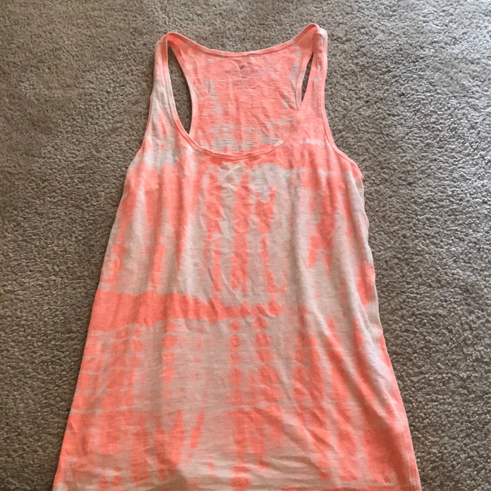 Salmon Pink Tie Dye Tank from American Eagle